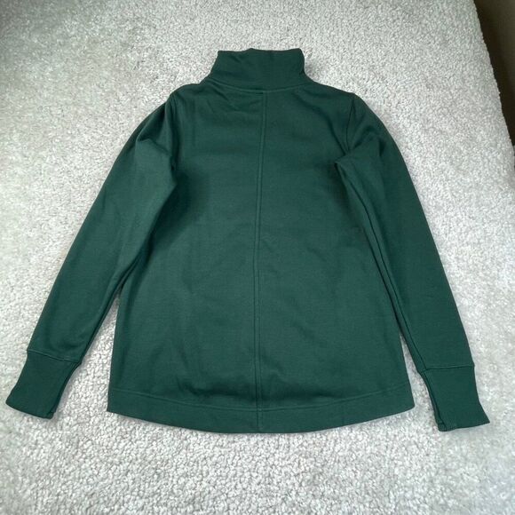 Athleta Cozy Karma Twist Neck Sweatshirt Seaweed Green Womens XS - Picture 3 of 10